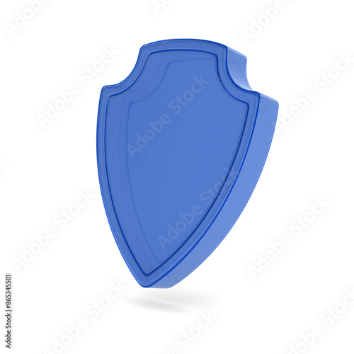 glass shield on white backg...
