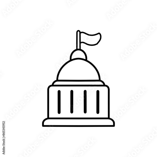 white house, congress vector icon. Business concept