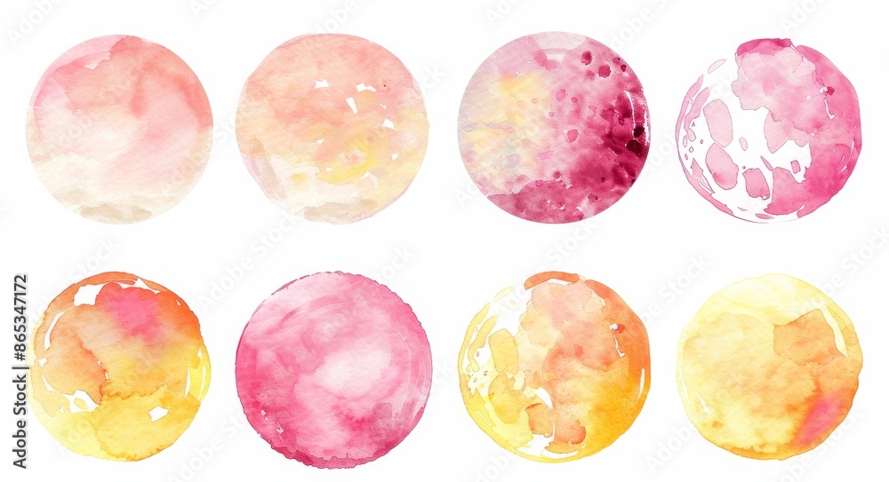 Symbol for childhood, joy, summer, and hope. Hand painted watercolor gradient drawing on white background with cutout clipart elements. Symbol for childhood, joy, summer, and hope. Hand painted watercolor gradient drawing on white background with cutout clipart elements.