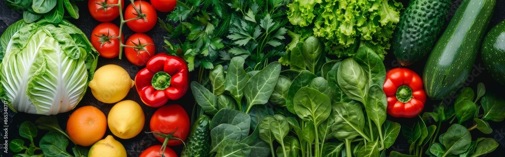 Fresh vegetables assortment on dark, background Fresh vegetables assortment on dark, background