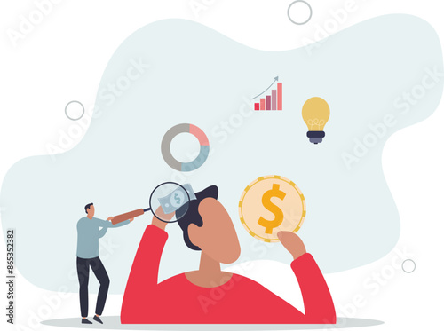 Psychological principles apply to marketing campaigns to make buyer buy more and spend to purchases .flat illustration.