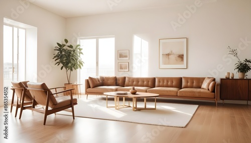 Photo interior modern design room 3d illustration