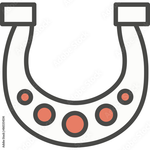 Horseshoe of luck vector icon