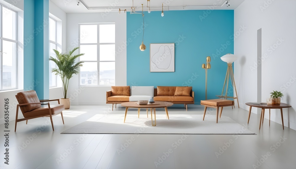 Photo interior modern design room 3d illustration Photo interior modern design room 3d illustration