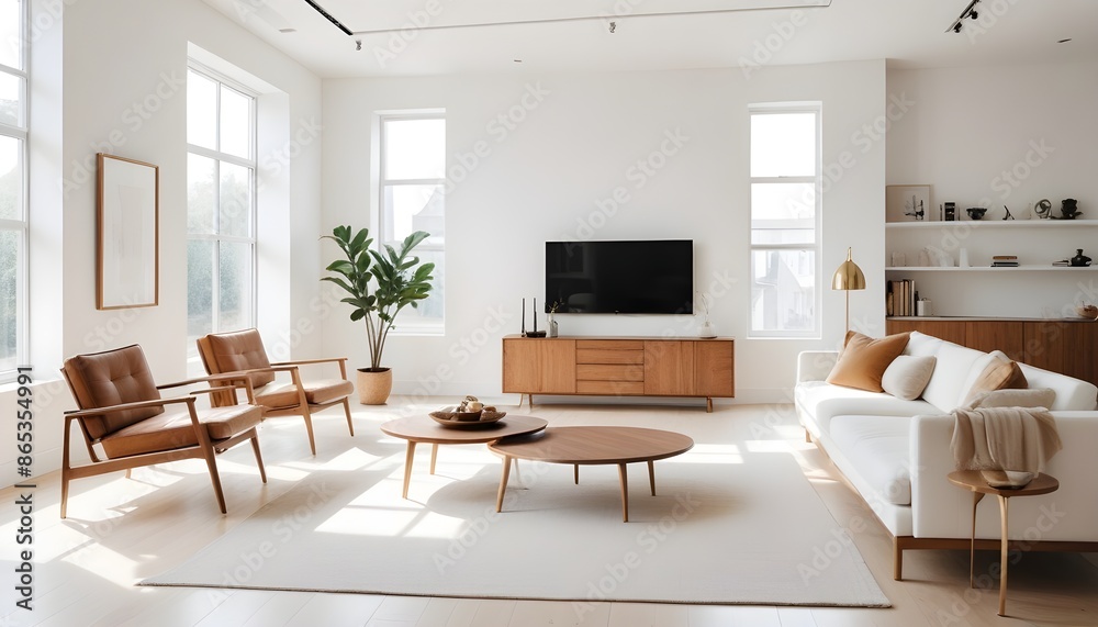 Fototapeta premium Photo interior modern design room 3d illustration