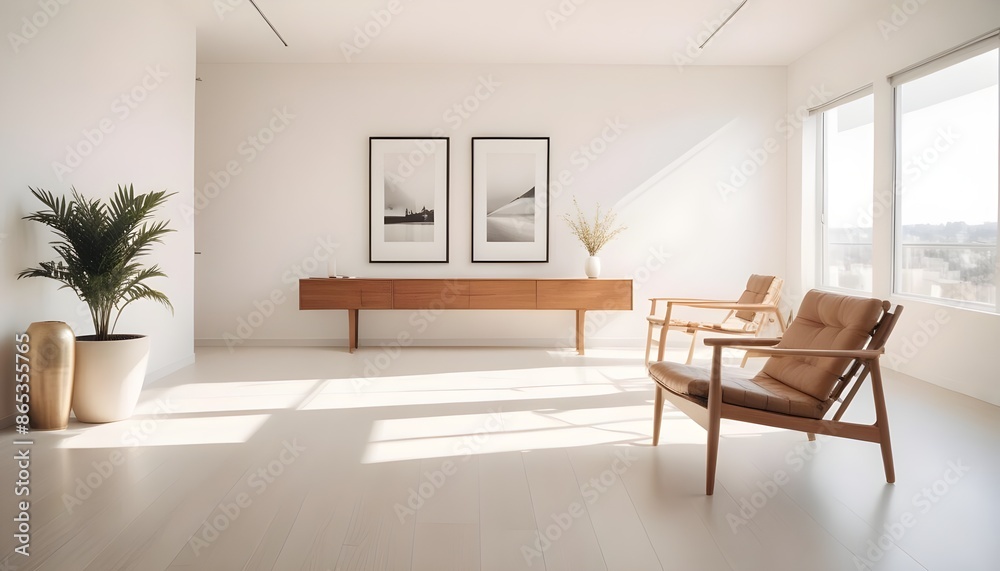 Fototapeta premium Photo interior modern design room 3d illustration