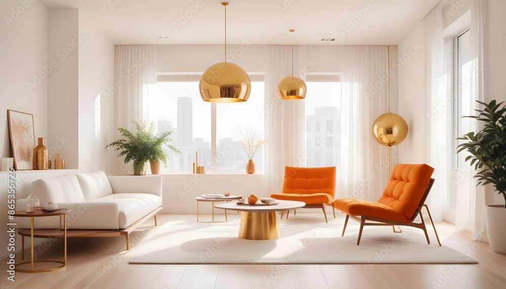 Photo interior modern design room 3d illustration Photo interior modern design room 3d illustration