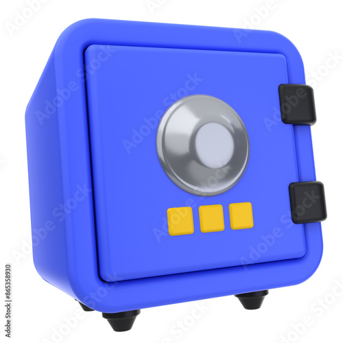 3D Rendering of Bank Locker Icon