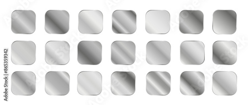 Metalic gradient pattern collection. Metalic gradation template.