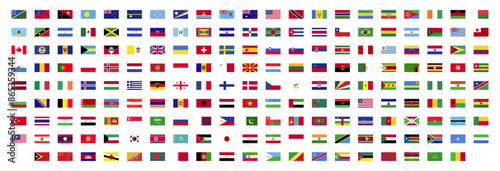 Countries flag big collection. Flags of every country vector set.