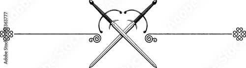 Celtic Knot and Crossed Swords Header Graphic