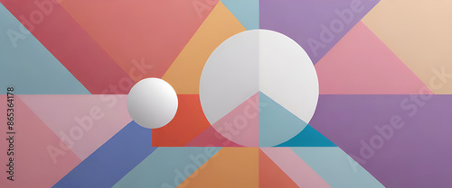 Wallpaper Mural illustrazione con elementi geometrici a tema minimalista astratto contemporaneo Torontodigital.ca