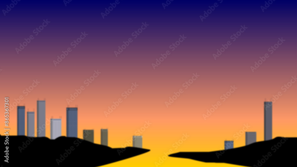 Obraz premium refinery at sunset