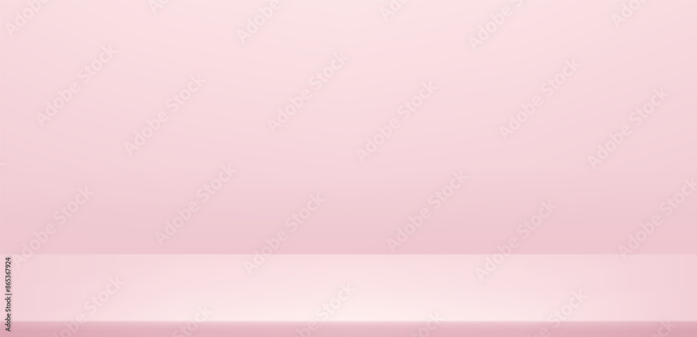 Pink background. Minimal 3d shelf. Room in the 3d. Space for selling products on the website. Pink Background Empty Room Studio with table. Vector illustration. Pink background. Minimal 3d shelf. Room in the 3d. Space for selling products on the website. Pink Background Empty Room Studio with table. Vector illustration.