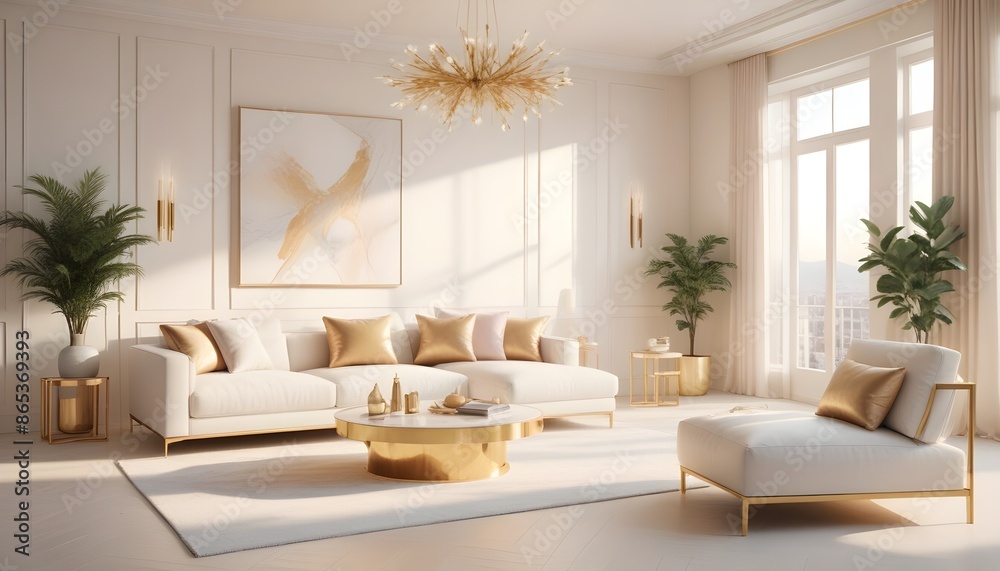 Photo interior modern design room 3d illustration Photo interior modern design room 3d illustration