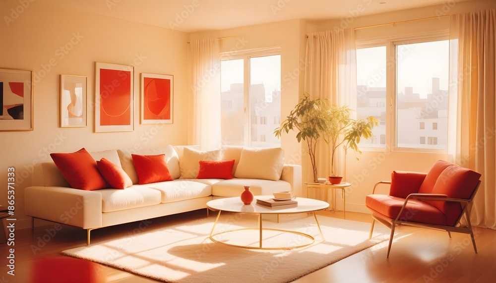 Photo interior modern design room 3d illustration Photo interior modern design room 3d illustration