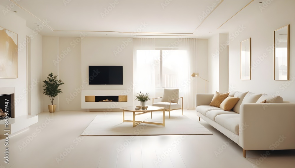 Fototapeta premium Photo interior modern design room 3d illustration