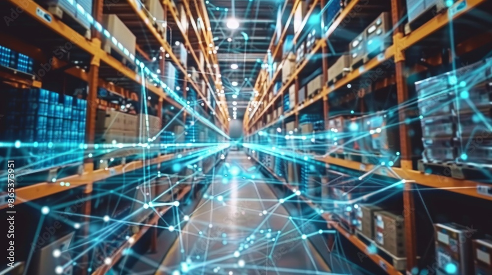 smart warehouse management system. digital high technology smart warehouse management system. digital high technology