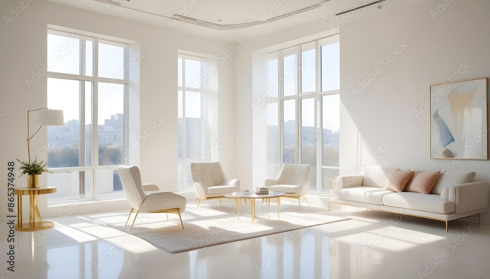 Photo interior modern design room 3d illustration Photo interior modern design room 3d illustration