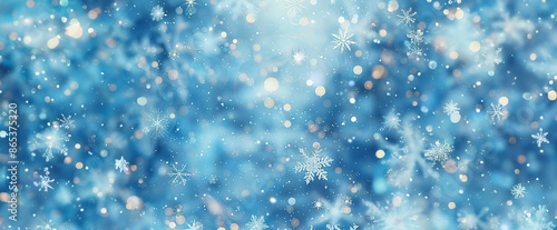 blue snowflake winter background 