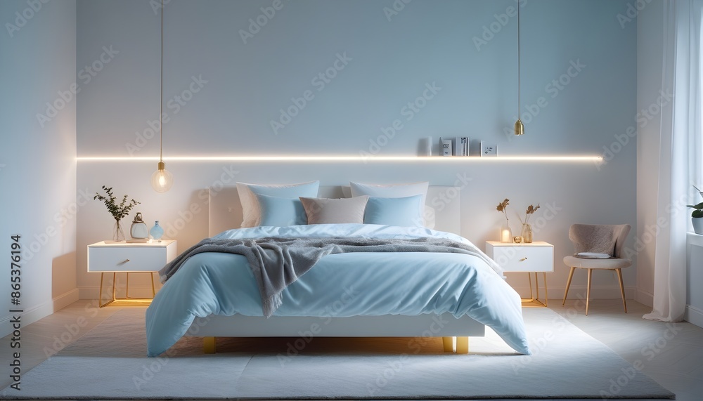 Photo interior modern design room 3d illustration Photo interior modern design room 3d illustration