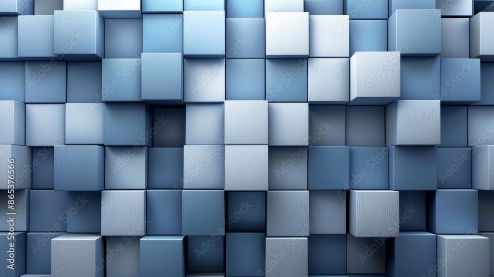 Artistic creation with blue 3D cubes on trendy background signifies creativity and modernity Artistic creation with blue 3D cubes on trendy background signifies creativity and modernity