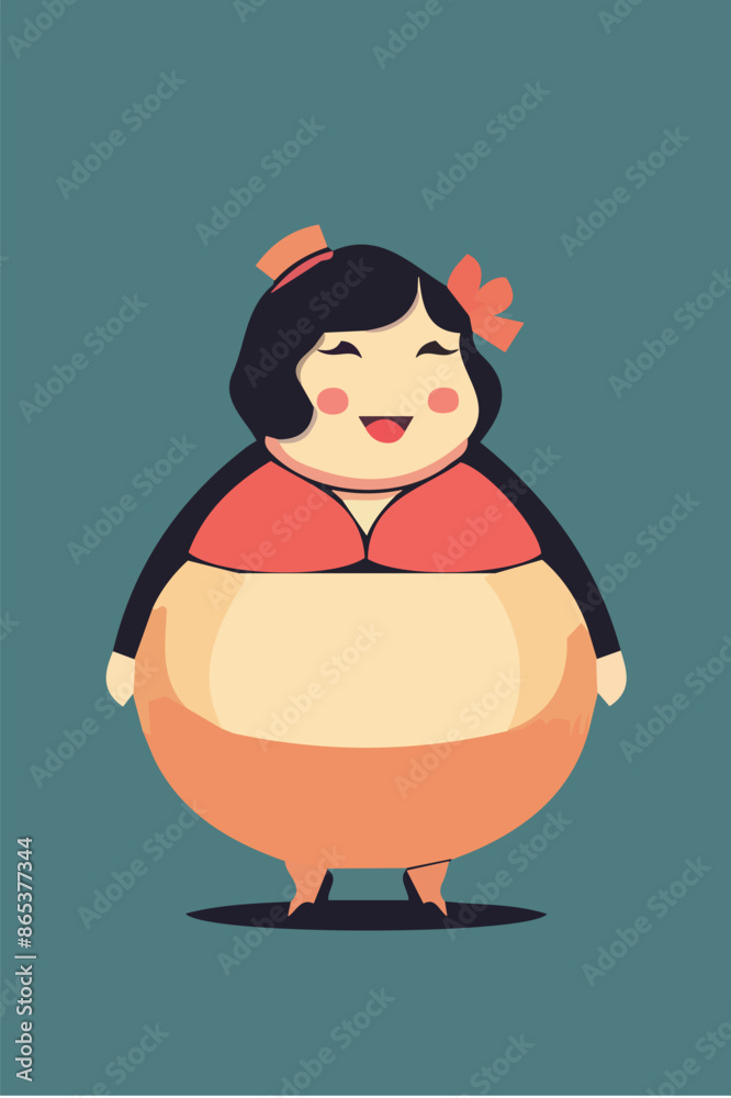 isolated, fat woman vector editable isolated, fat woman vector editable