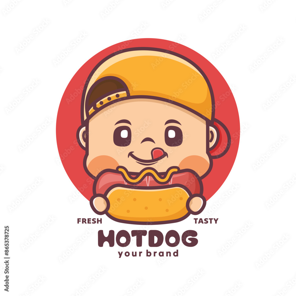 hotdog cartoon mascot design, for culinary and other businesses hotdog cartoon mascot design, for culinary and other businesses