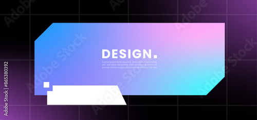 Futuristic element vector illustration. Colorful lower third video overlay.