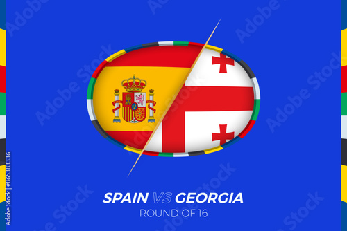 Spain vs Georgia football match icon