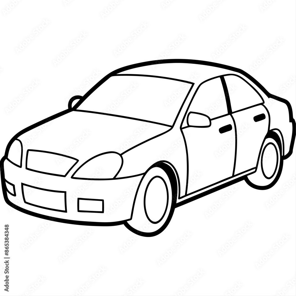 car outline coloring book page line art illustration digital drawing car outline coloring book page line art illustration digital drawing