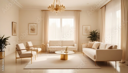 Photo interior modern design room 3d illustration