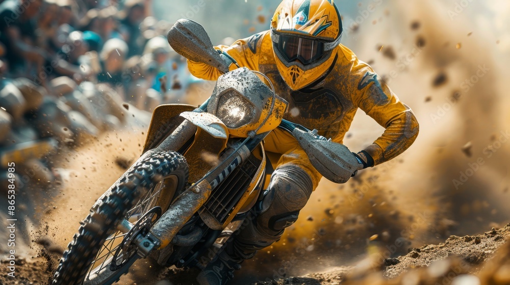 Dynamic Dirt Bike Racing Action - Generative AI Dynamic Dirt Bike Racing Action - Generative AI