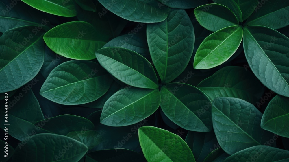 Fototapeta premium Green Leaf Texture Pattern