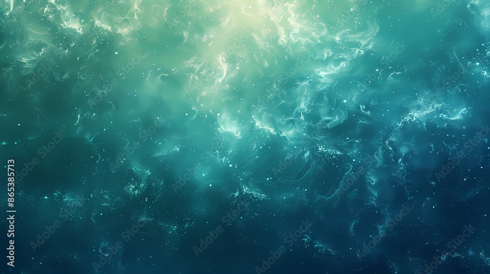 Mystical Abstract Ocean Flowing with Light and Energy Mystical Abstract Ocean Flowing with Light and Energy
