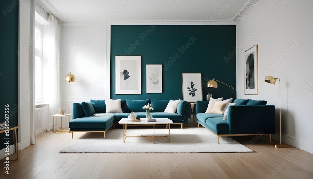 Photo interior modern design room 3d illustration