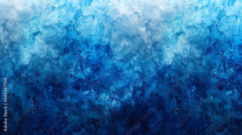 Obraz premium Blue Light Watercolor Ink Abstract Background Texture