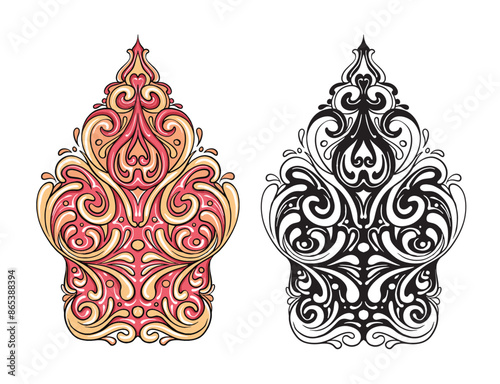 Gunungan. Indonesian Shadow Puppet Vector
