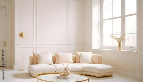 Photo interior modern design room 3d illustration