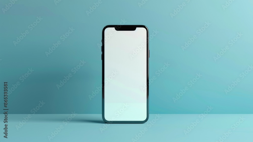 Iphone mockup on a blue background. Iphone mockup on a blue background.