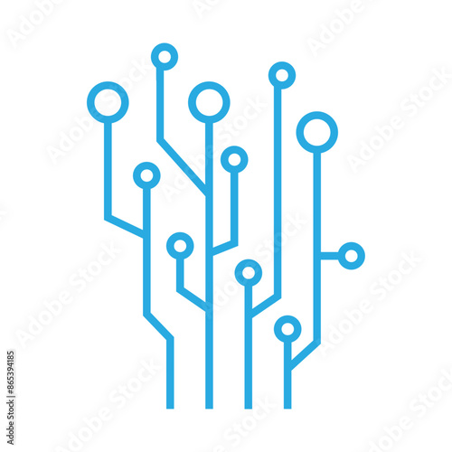 Abstract futuristic circuit board element