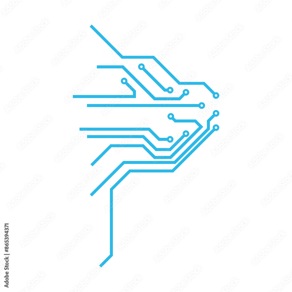 Abstract futuristic circuit board element Abstract futuristic circuit board element