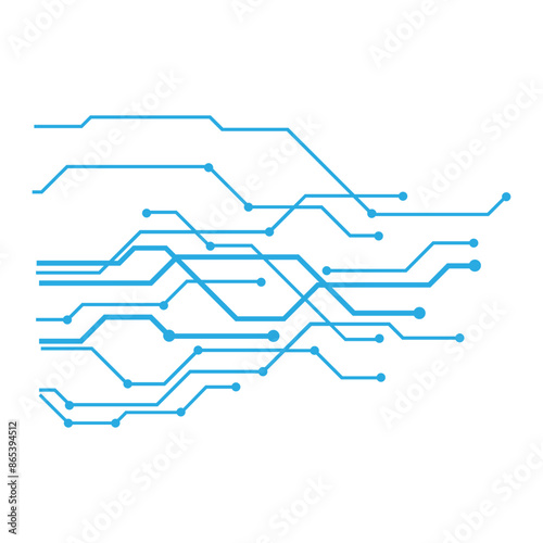 Abstract futuristic circuit board element