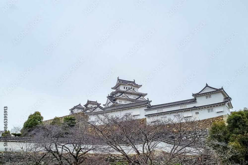 the himeji white castle is famous and beautiful in japan the himeji white castle is famous and beautiful in japan