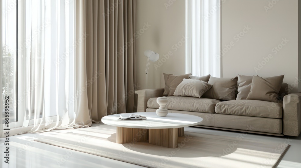home interior design idea, comfy couch sofa in living room space