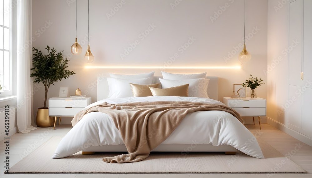 Photo interior modern design room 3d illustration Photo interior modern design room 3d illustration