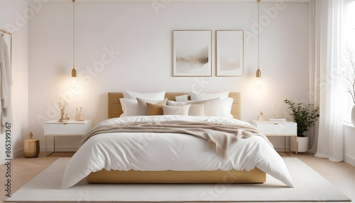 Photo interior modern design room 3d illustration