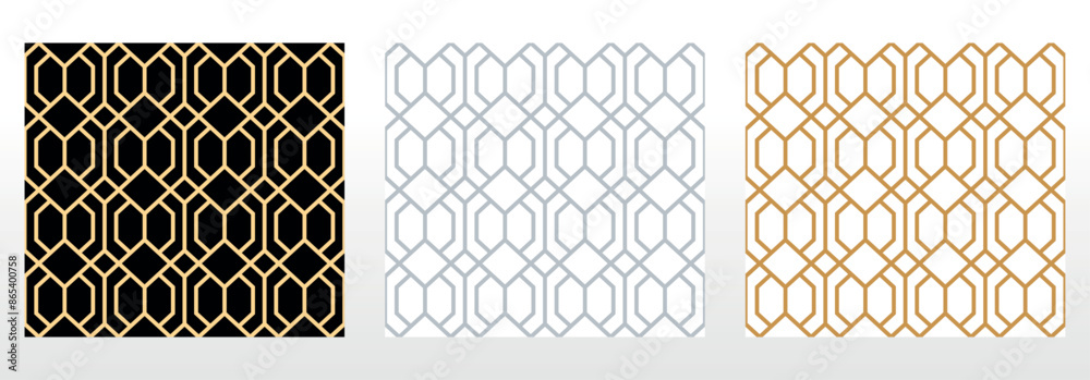 Set of abstract geometric patterns. Seamless vector backgrounds. Colored ornaments Graphic modern patterns Simple lattice graphic design