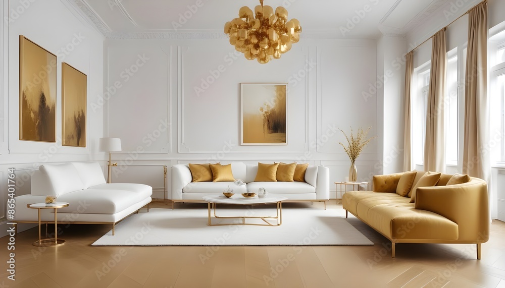 Fototapeta premium Photo interior modern design room 3d illustration