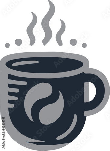 The Perfect Cup: A Stylized Coffee Mug Logo, Vector Illustration.